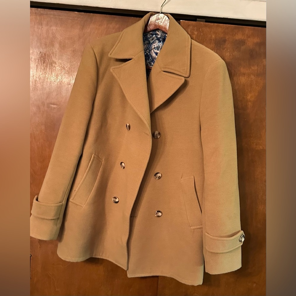 Men's Alberto Nardoni Tan Double-Breasted Coat